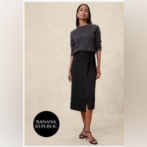 Banana Republic Jacquard Wrap Midi Skirt Size XS NWT